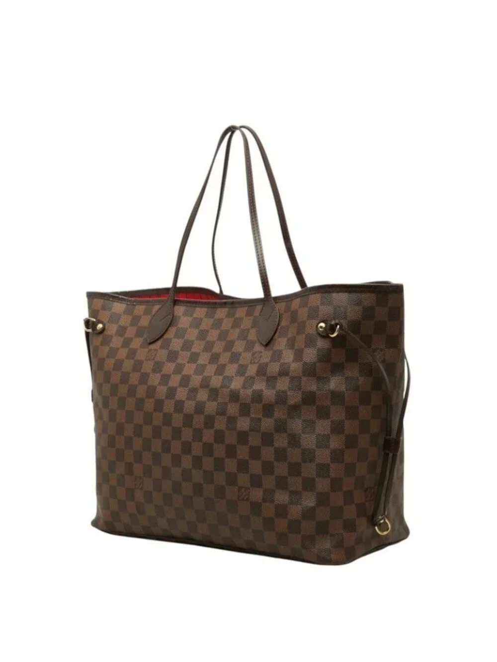 Louis Vuitton Damier Neverfull GM Tote Shoulder Bag Brown Leather